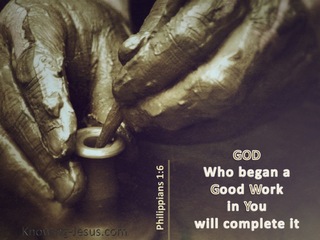 Philippians 1:6 He Who Began A Good Work Will Complete It (brown)